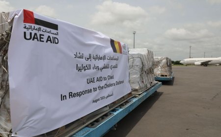 حكومة جمهورية تشاد تتسلم المساعدات الإماراتية الطبية للتصدي لتفشي وباء الكوليرا