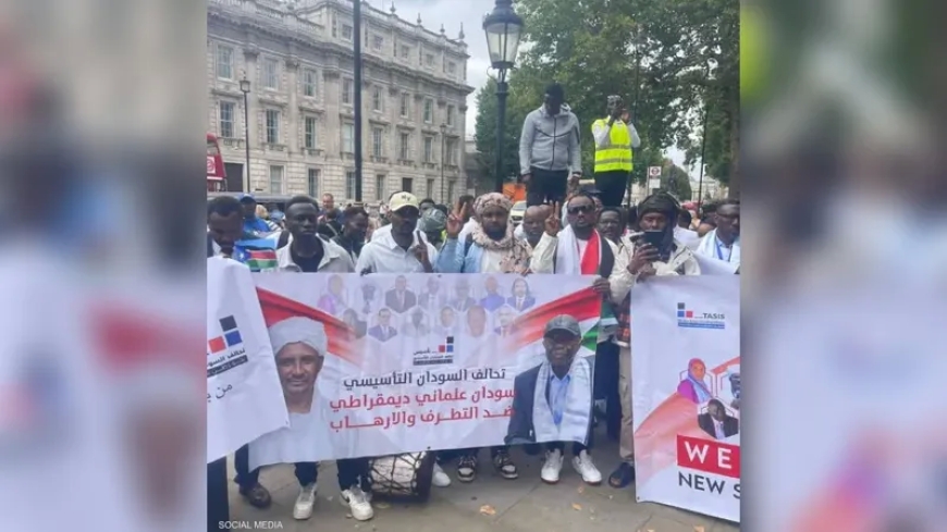 سودانيون في بريطانيا ينظمون مسيرة تأييد لتحالف "تأسيس"