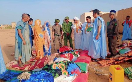 مساعدات حكومية للمتضررين من السيول في قرية تويجكجيت