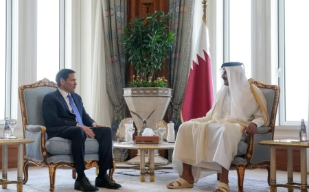 أمير قطر ووزير الخارجية الأميركي يبحثان التعاون الدفاعي