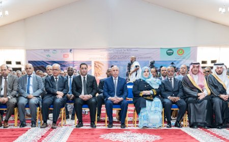 غزواني يضع حجر أساس مستشفى الملك سلمان في نواكشوط