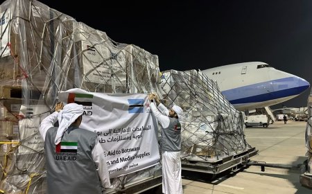 الإمارات ترسل مساعدات طبية عاجلة إلى بوتسوانا لدعم حالة الطوارئ الصحية