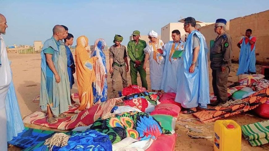 مساعدات حكومية للمتضررين من السيول في قرية تويجكجيت