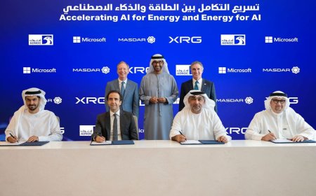 "أدنوك" و"مصدر" و"XRG" و"مايكروسوفت" تُبرم شراكة إستراتيجية لتعزيز التكامل بين قطاعَي الطاقة والذكاء الاصطناعي
