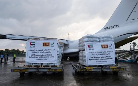 الإمارات ترسل طائرة المساعدات السابعة لدعم المتضررين من فيضانات سيريلانكا