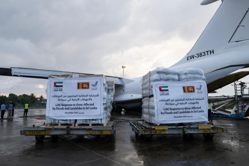 الإمارات ترسل طائرة المساعدات السابعة لدعم المتضررين من فيضانات سيريلانكا