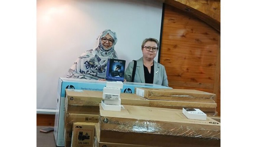 المرصد الوطني لحقوق المرأة والفتاة يستلم دعماً لوجستياً من التعاون الألماني